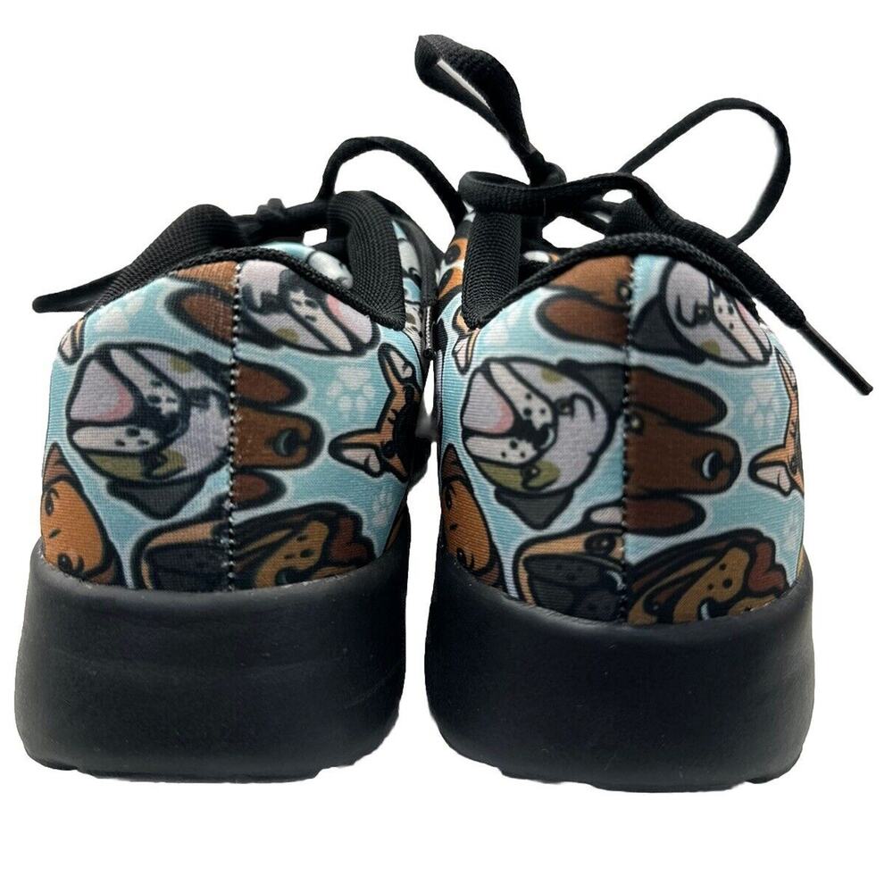 Shoes Womens 8 Athletic Trainers Dog Print Sneakers Casual Colorful Active Vet - Picture 4 of 7